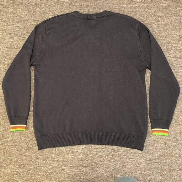 Burger King Manager Sweater Mens Size M Medium Black Spell Out Logo Pullover - Picture 8 of 13